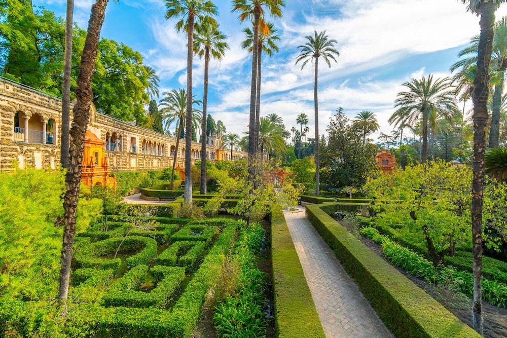Royal Alcazar de Sevilha, uma vista deslumbrante.