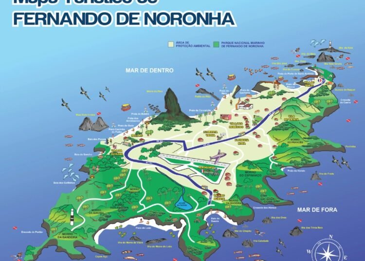 Mapa de Fernando de Noronha