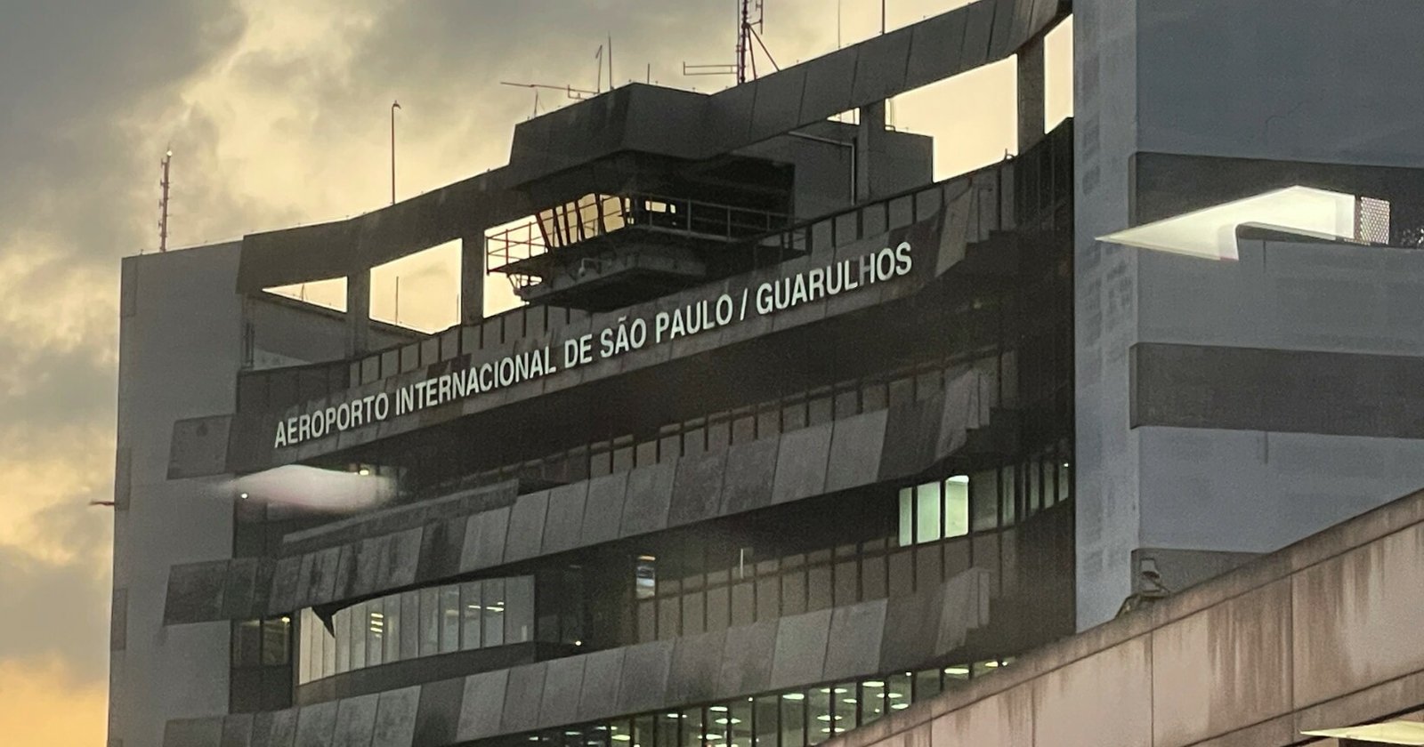 Vista aérea do Aeroporto Internacional de Guarulhos