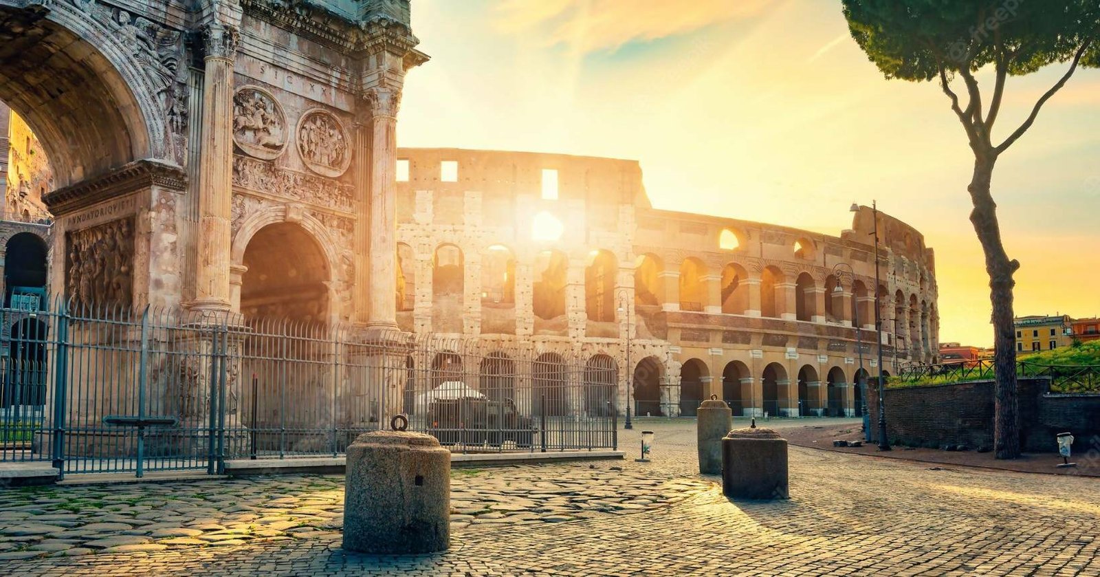 Vista exterior do Coliseu em Roma