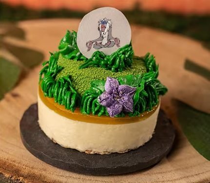 Delicioso cheesecake de manga e maracujá, sobremesa temática do Rei Leão