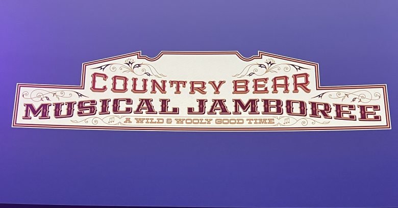 Nova placa da atração Country Bear Jamboree