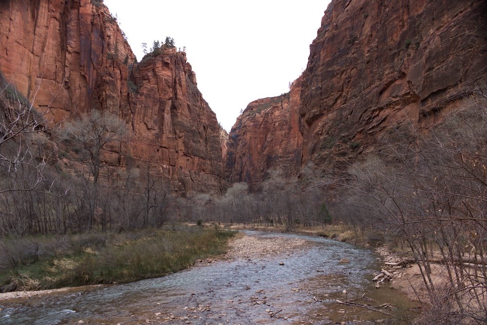 Trilha Riverside no Zion National Park