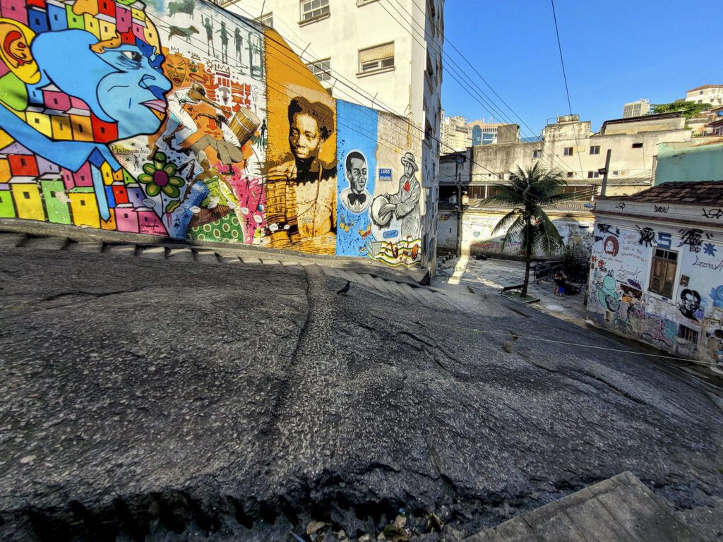 Vista da Pedra do Sal no Rio de Janeiro, um dos marcos culturais da cidade