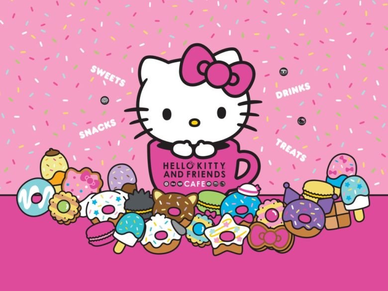 Ilustração do Hello Kitty and Friends Cafe, nova cafeteria temática no Universal CityWalk Hollywood