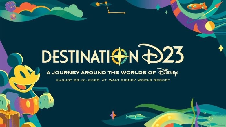 Imagem relacionada ao evento Destination D23 com o logo da Disney