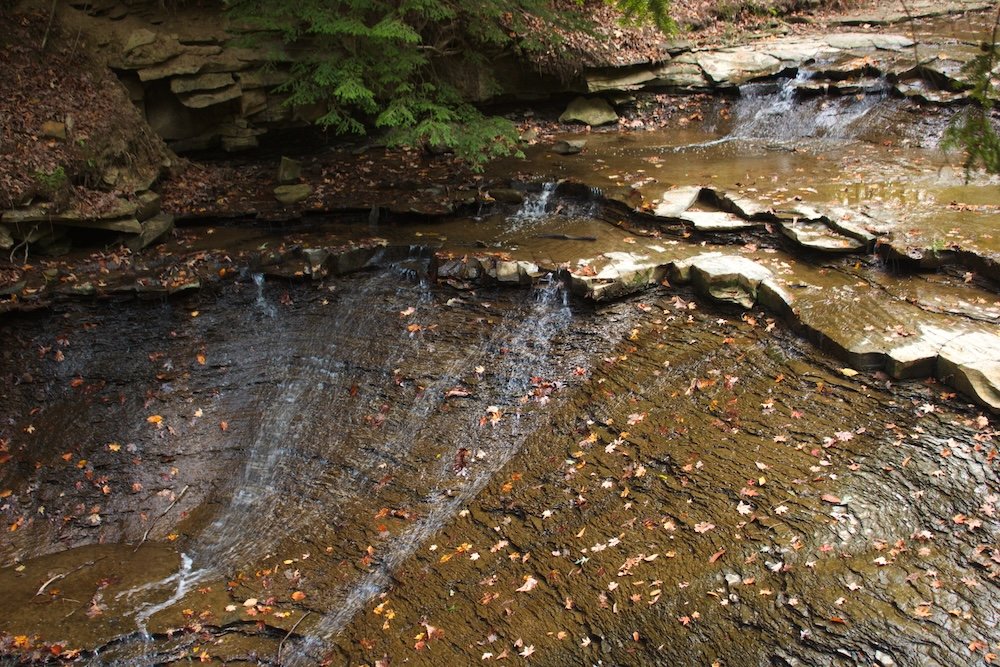 Cachoeira Bridal Veil no Parque Nacional Cuyahoga Valley