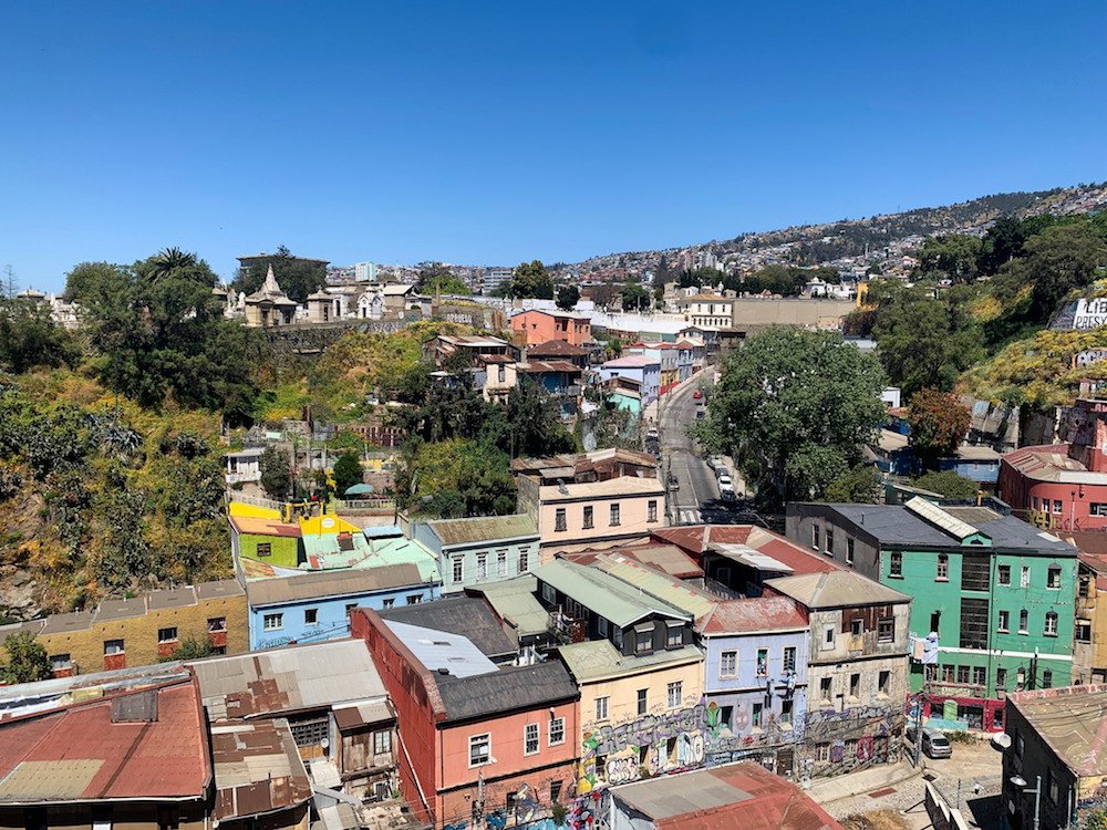 Vista do bairro em Valparaíso